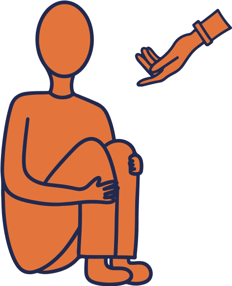 Conseils pratiques pour les proches d'une personne en burn-out personne qui tend la main à une autre